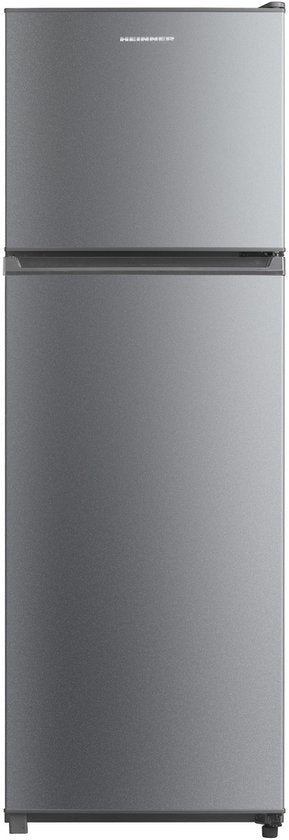 Heinner HF-M294SE++ Koel-vriescombinatie – 294 L – LED-verlichting – Omkeerbare Deur – Instelbare Mechanische Thermostaat – Zilver – 5 Jaar Garantie(Zilver)