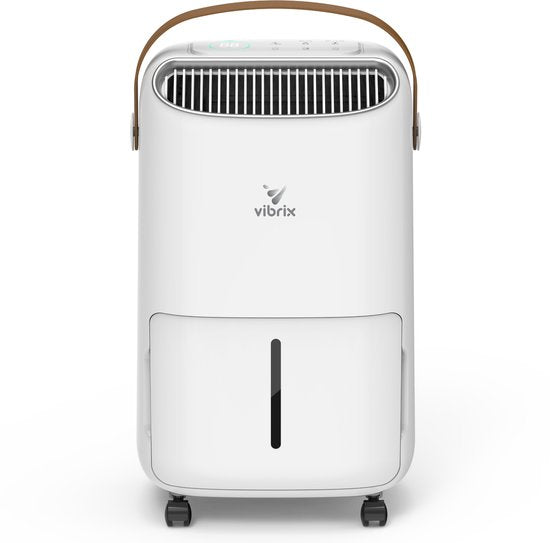 Vibrix DryFlow12 Luchtontvochtiger – 12L per dag – Wasdroogfunctie – Stil Energiezuinig – Ontvochtiger voor Badkamer, Kelder, Zolder Slaapkamer – Slimme Dehumidifier(12 l)
