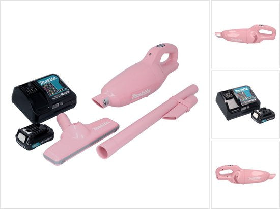 Makita CL108FDSAP Steelstofzuiger roze 12V Max 2.0Ah