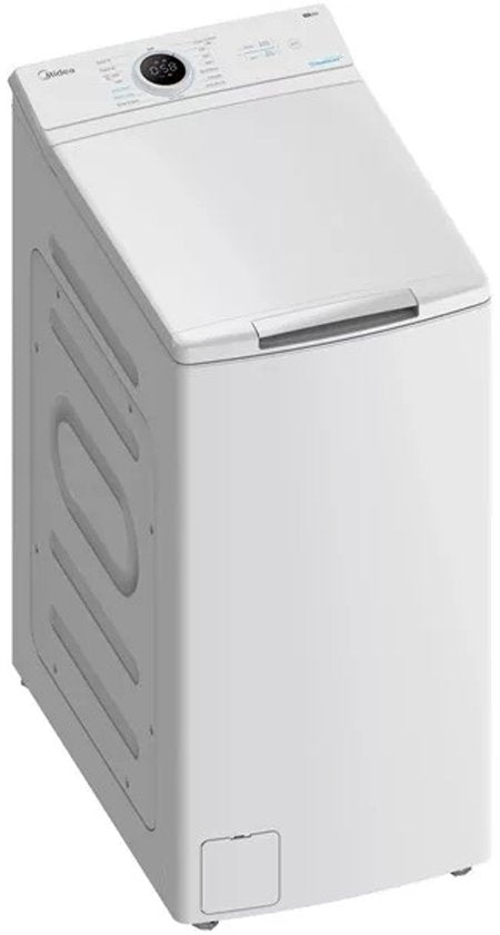 Midea MF100T80B/W-HR - Wasmachine - Bovenlader - Wit - 1300 rpm - 78 dB - A label - Waterverbruik 48 l - 8 kg nominale capaciteit