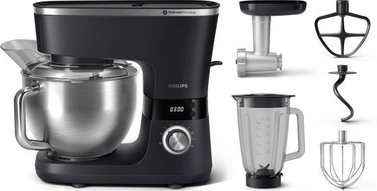 Philips 7000 series HR7962/21 - Keukenmachine - Incl accessoires(Kneedhaak, Sapcentrifuge, Vleesmolen, Kloppers/garde)