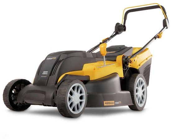 Powerplus Elektrische Grasmaaier POWXG6281 - 2000 W, 420 mm Ø grasmaaier met grasopvangbak, mulching en achteruitworp(42 cm)