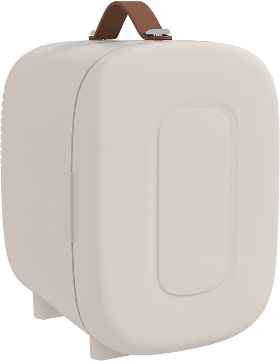 Merkloos / Sans marque Beauty koelkast - Skincare koelkast - Cosmetica koelkast-Mini koelkast – Koelen – Verwarmen – Draagbaar - Stil - Slaapkamer - 28cm- 1 stuk-Crèmewit