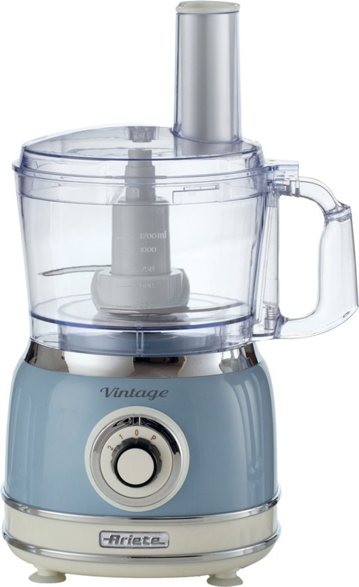 Ariete 1781/05 - Vintage food processor- 1000W - 2L inhoud - 2 snelheden - Blauw(blauw)