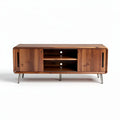 Tv-meubel van massief hout met metalen poten afmetingen 120 x 40 x 50cm