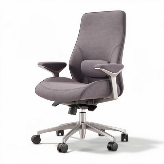 Ergonomische bureaustoel in grijs met verstelbare armleuningen 60 x 60 x 100cm