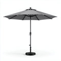 Zwart parasol met stevige aluminium voet en maat 200 x 200 x 250cm