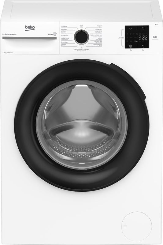 Beko b100 BM1WFU3842W wasmachine Voorlader 8 kg 1400 RPM Zwart, Wit