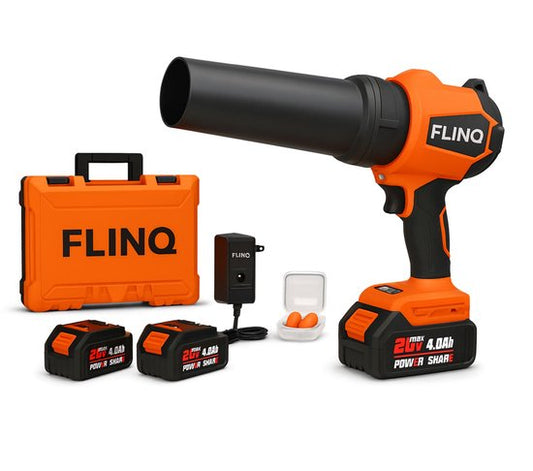 FlinQ Handblazer Premium - Draadloze Bladblazer met accu - Multi inzetbaar - Borselloze Motor - incl 2 accu's  oorbeschermers(241)