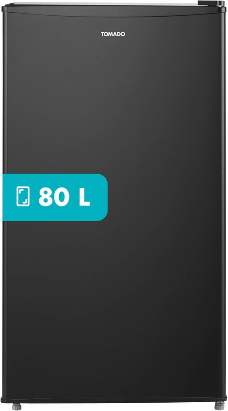 Tomado TRT4702B - Tafelmodel koelkast - 80 liter - Met vriesvak - Energielabel D - Zwart(Zwart)
