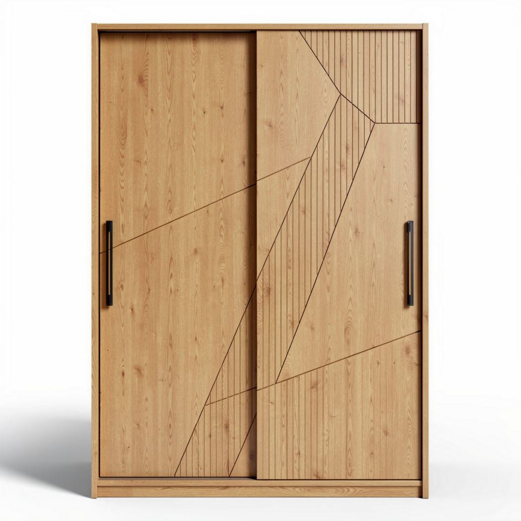 Dubbele schuifdeur van hout in antracietkleur 200 x 100 x 10cm