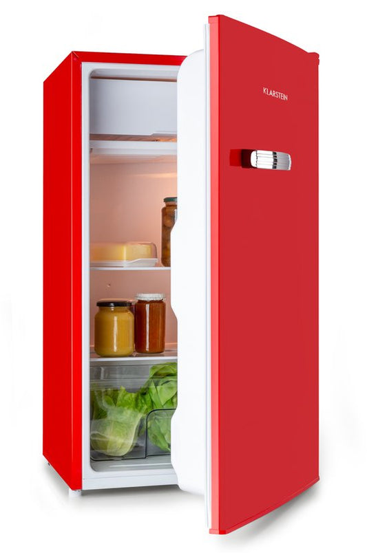 Klarstein Koelkast Beercracker 91 Liter - Drankkoeler Drankenkoelkast - voor Hotelkamer voor Kantoor - LED - Compact Koelkast Vrijstaande Koelkast Kleine Koelkast Fridge - Mini Fridge
