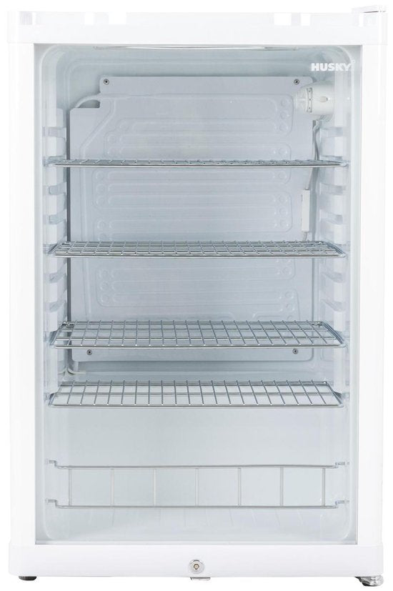 Husky KK110-WH-NL-HU - Koeler - Met Glazen Deur - 122 Liter - 36dB - Wit