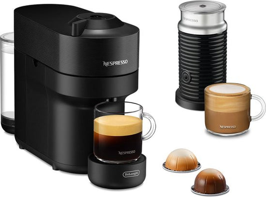 De'Longhi Nespresso Vertuo Pop  Milk ENV90.BAE - Koffiecupmachine - Met melkopschuimer - Zwart(Losse melkopschuimer/Zwart)